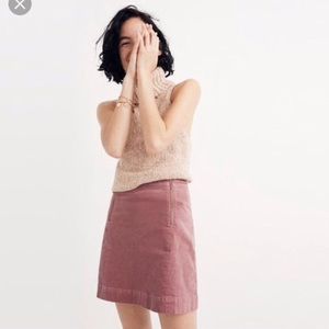 (MADEWELL) Pink, Velveteen Uptown Skirt